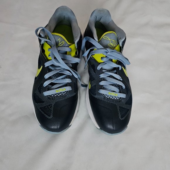 NIKE Lebron 9 Low "Obsidian/Cyber" Basketball Shoe Sneakers Size US 8 - Picture 10 of 16